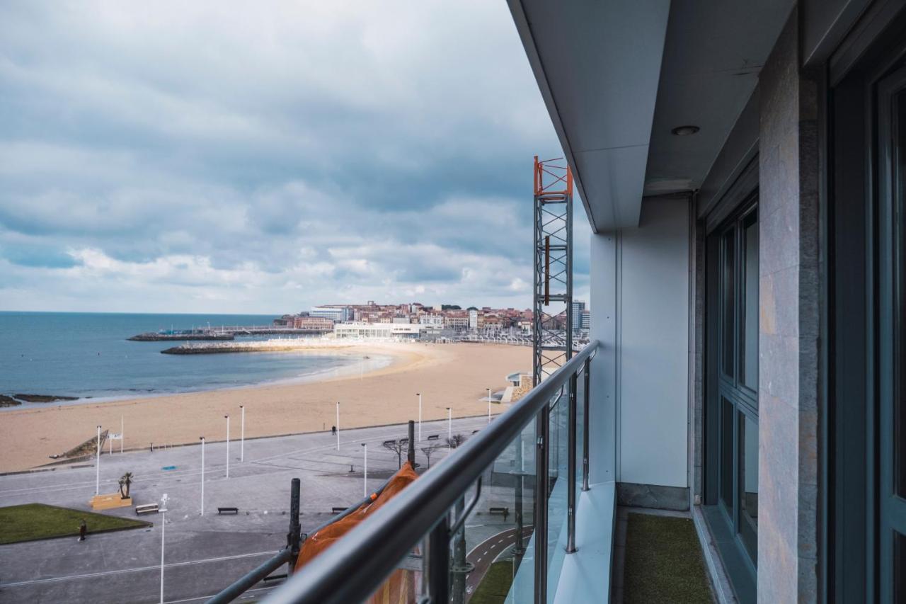 Apartament El Sexto De La Playa + Parking Gratis Gijón Zewnętrze zdjęcie