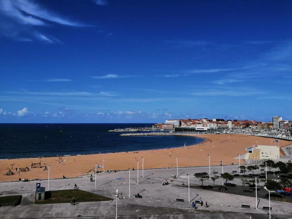 Apartament El Sexto De La Playa + Parking Gratis Gijón Zewnętrze zdjęcie